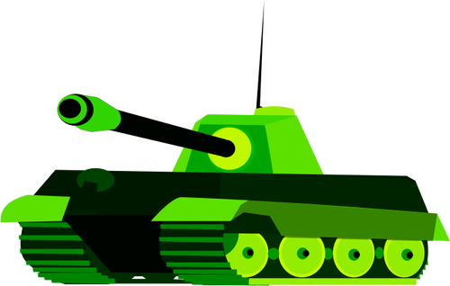 Groene tank vector tekening