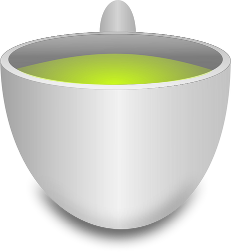 Зеленый чай горшок векторной графики