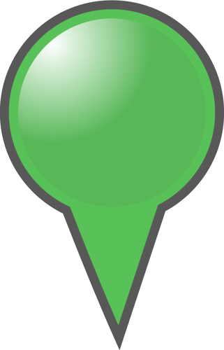 Green location pin