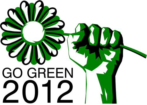 Go green political party symbol vector image