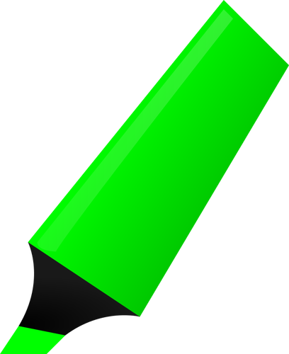 Vector drawing of green highlighter