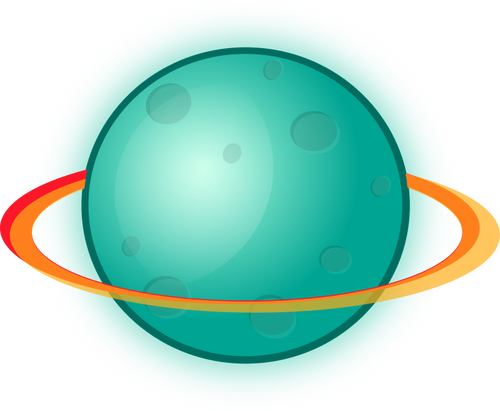 Planet with rings vector imaeg