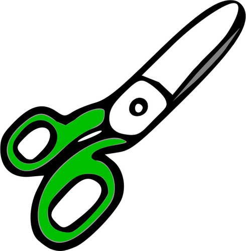 Nůžky s zelené úchyty