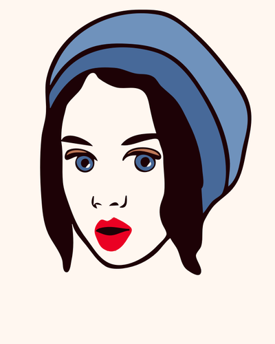 Trendy teenage girl vector image