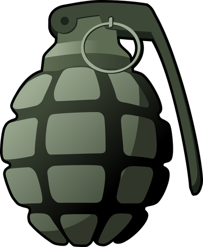 Grafika wektorowa rękę granat