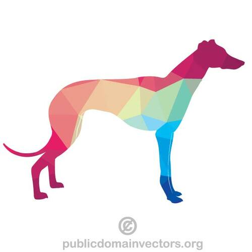 Silhouette of a greyhound