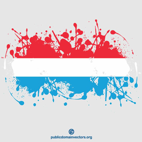 Luxembourg flag painted