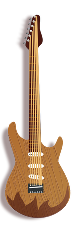 Kayu gitar vektor ilustrasi