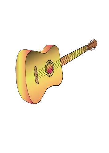 Acoustic guitar vector graphics