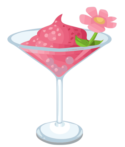 Pink Lady koktejl Vektor Klipart