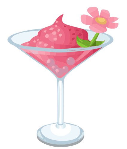 Pink Lady cocktail vector clip art