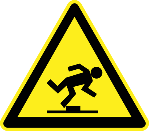 Watch your step warning sign vector image