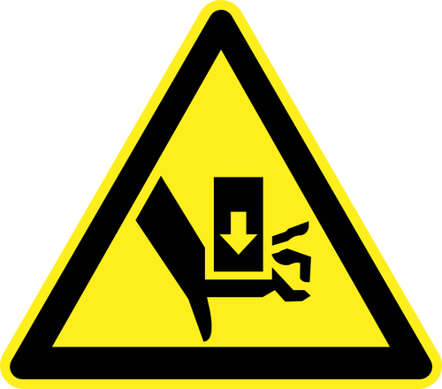 Niebezpieczeństwo ciężkich obiektów niebezpieczeństwo ostrzeżenie znak wektorowa