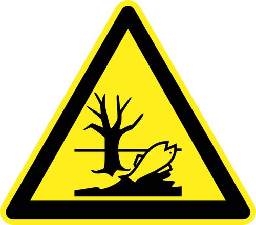 Pollution hazard warning sign vector image