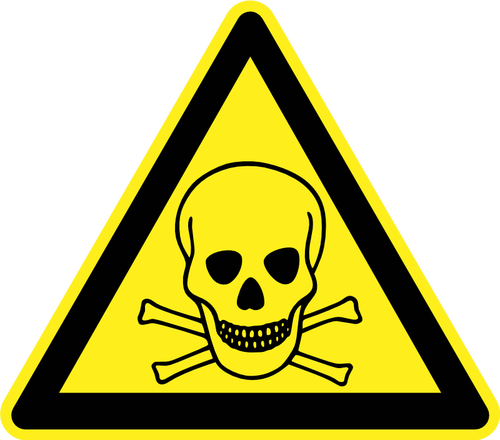 Fatal hazard warning sign vector image