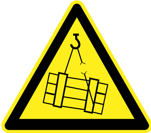 Heavy load hazard warning sign vector image