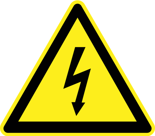 Panneau de signalisation de danger électricité vector image
