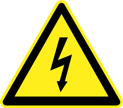 Electricity hazard warning sign vector image