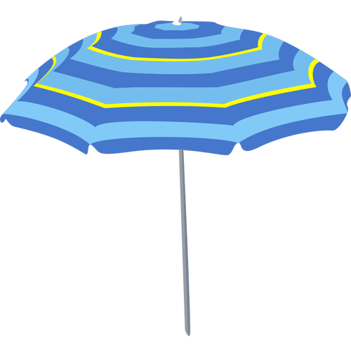 Blue beach umbrella vector image