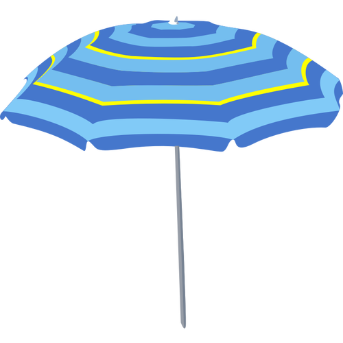 Blue beach umbrella vector image 