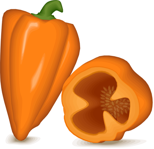 オレンジ色の唐辛子ベル