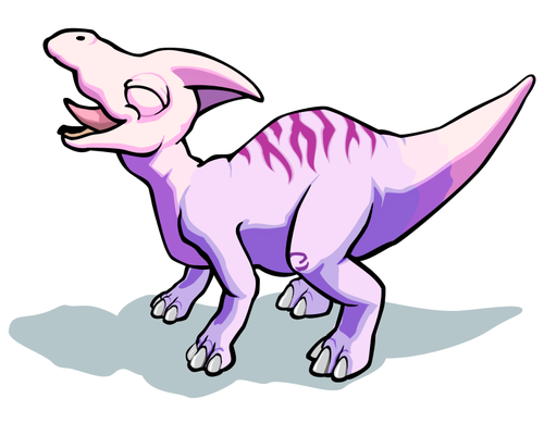 דינוזאור מחייך סגול