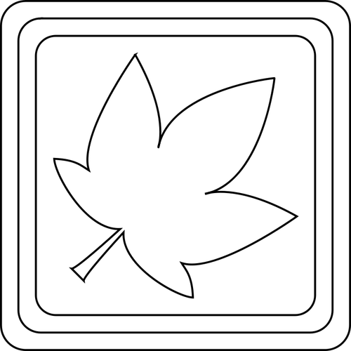 Coloring book leaf vector image