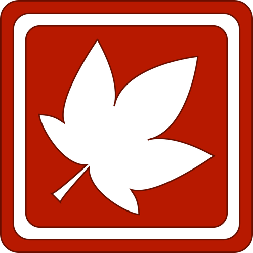 Czerwony liść wektorowa