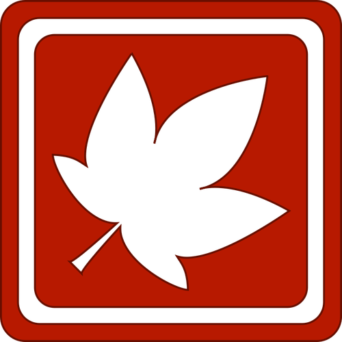 Red leaf vector image