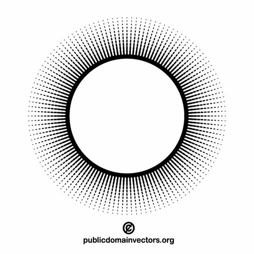 Lingkaran putih halftone pola