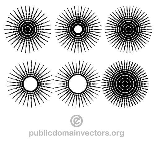 Cercles de demi-teintes des graphiques vectoriels
