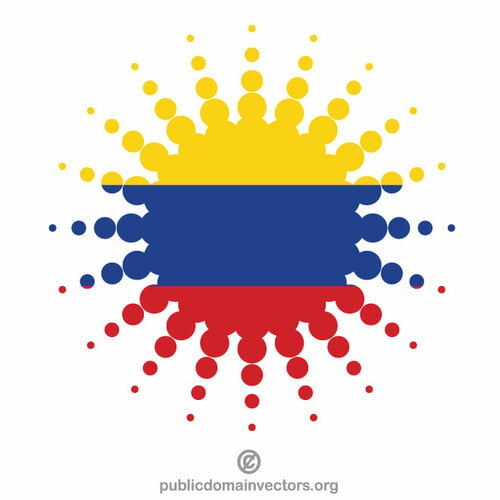 Colombian flag halftone star