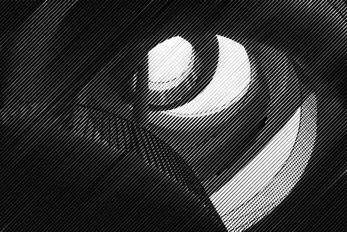 Mustavalkoinen portaikko