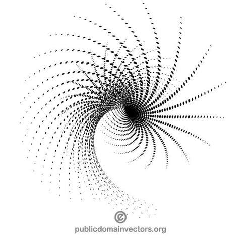 Virvlende halvtone element