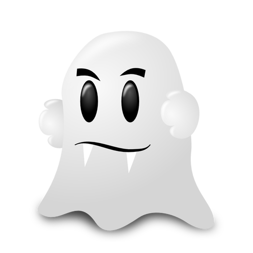 Ilustración de vector blanco Halloween fantasma