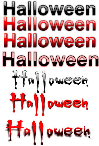 Halloween Typografia wybór wektorowa