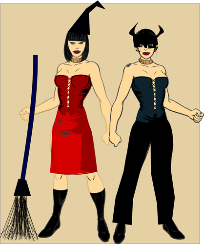 ハロウィーンの衣装のベクトル画像