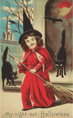 Dibujo de Halloween tarjeta
