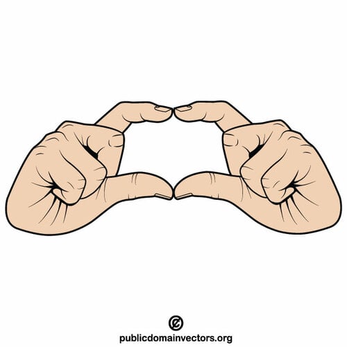 Hand gesture with index fingers