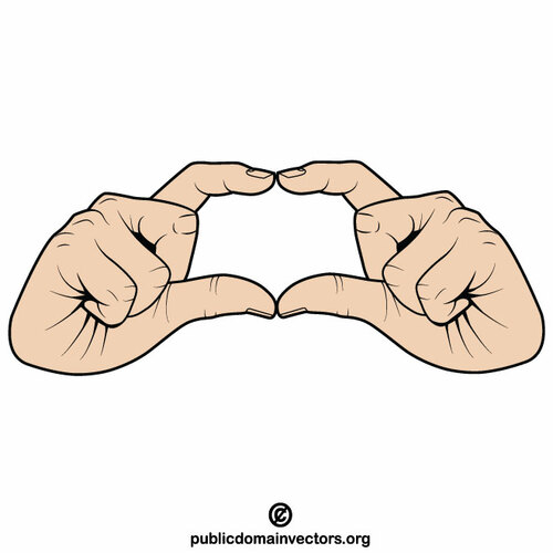 Hand gesture with index fingers