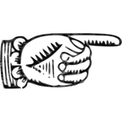 Vector illustration of pointing hand