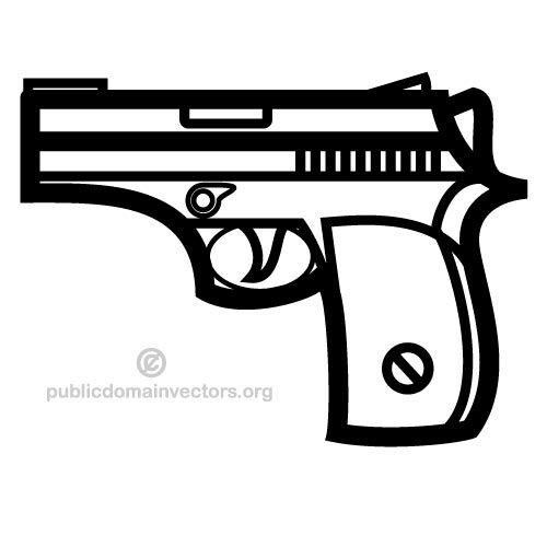 Dibujo vectorial de arma de fuego | Vectores de dominio público