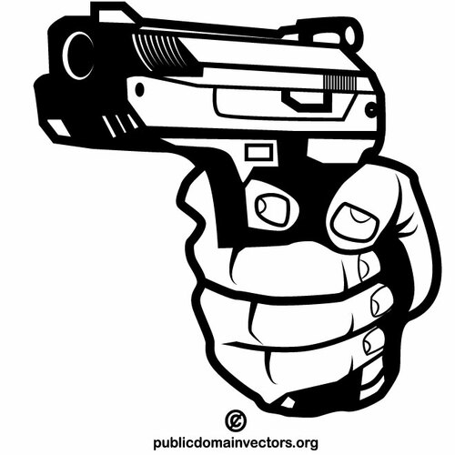 Handgun वेक्टर क्लिप आर्ट