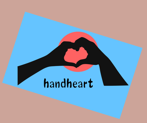 Händer och hjärtat affisch
