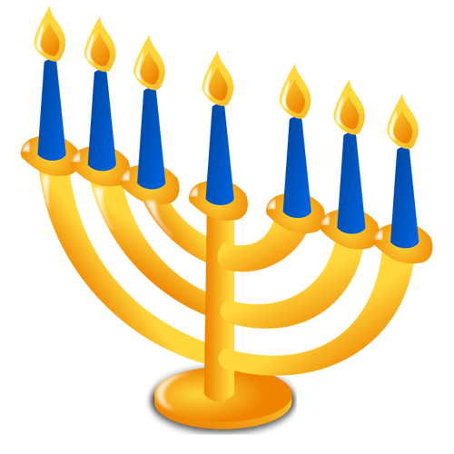 Vector illustration of Hanukkah candles Public domain