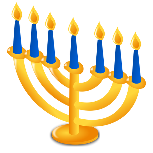 Vektorikuva hanukkakynttilöistä