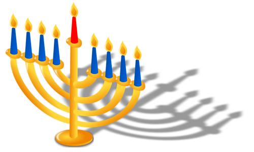 Hanukkah के लिए मोमबत्तियों के सदिश ग्राफिक्स