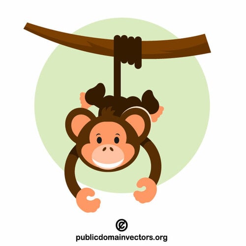 Happy monkey | Public domain vectors
