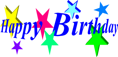 Happy birthday lettering vector image