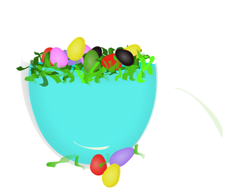 Векторное изображение чаши из яиц